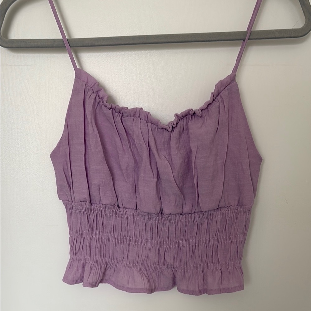 Light linen crop top